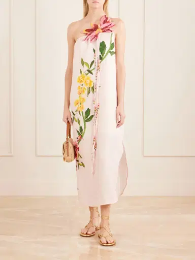 Farm Rio Garden Terrace Floral-print Bead-embellished Linen Maxi Dress | Thumbnail 2 Farm Rio Garden Terrace Floral-print Bead-embellished Linen Maxi Dress | Thumbnail 2