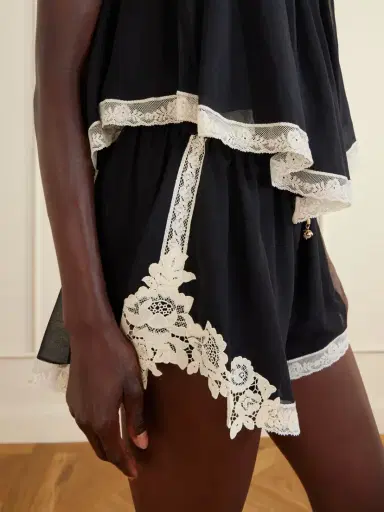 Zimmermann Roselight Lace-trimmed Cotton And Silk-blend Shorts | Thumbnail 5
