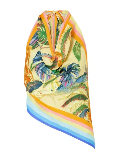Farm Rio Rainbow Summer Floral-print Satin Top | Thumbnail 1