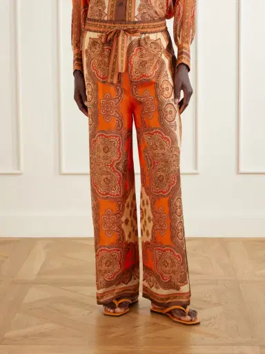 Zimmermann Mahon Printed Silk-satin Wide-leg Pants | Thumbnail 3 Zimmermann Mahon Printed Silk-satin Wide-leg Pants | Thumbnail 3