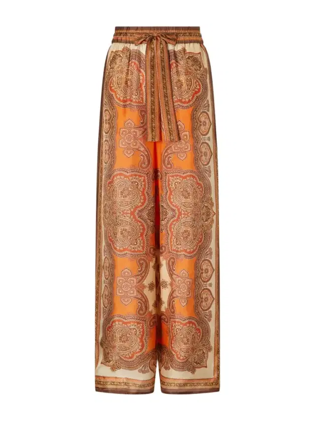 Mahon Printed Silk-satin Wide-leg Pants