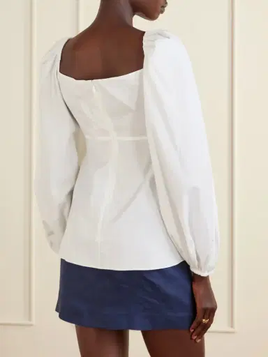 Carolina Herrera Cotton-blend Poplin Blouse | Thumbnail 3 Carolina Herrera Cotton-blend Poplin Blouse | Thumbnail 3