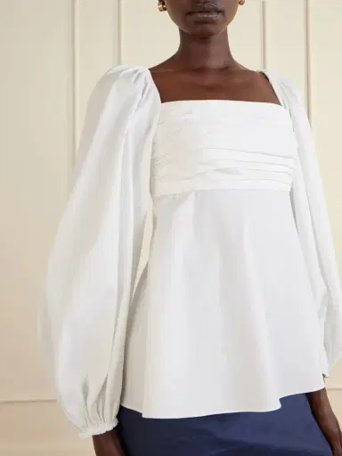 Carolina Herrera Cotton-blend Poplin Blouse | Thumbnail 4 Carolina Herrera Cotton-blend Poplin Blouse | Thumbnail 4