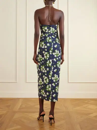 Carolina Herrera Floral-print Embellished Jersey Halterneck Midi Dress | Thumbnail 3 Carolina Herrera Floral-print Embellished Jersey Halterneck Midi Dress | Thumbnail 3