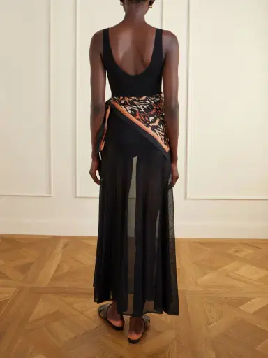 Zimmermann Aster Scarf-detailed Organza Maxi Dress | Thumbnail 3 Zimmermann Aster Scarf-detailed Organza Maxi Dress | Thumbnail 3