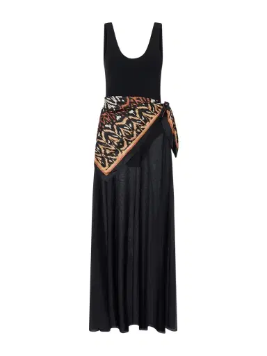 Zimmermann Aster Scarf-detailed Organza Maxi Dress | Thumbnail 1 Zimmermann Aster Scarf-detailed Organza Maxi Dress | Thumbnail 1