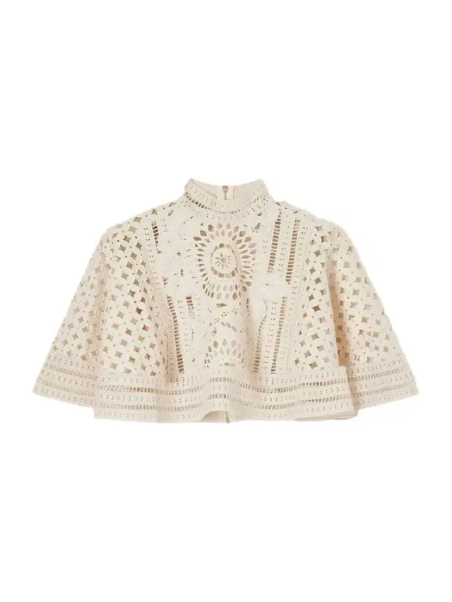 Zimmermann Indra Embroidered Cotton Cape