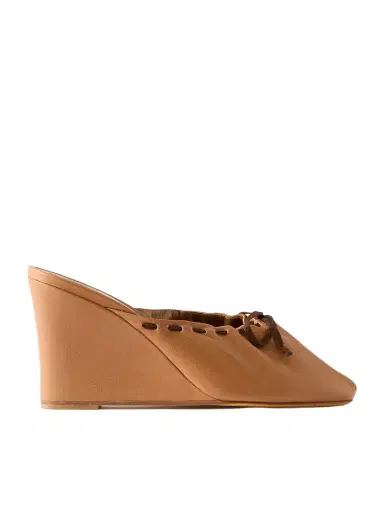 Maryam Nassir Zadeh Ballet Leather Wedge Mules | Thumbnail 1 Maryam Nassir Zadeh Ballet Leather Wedge Mules | Thumbnail 1