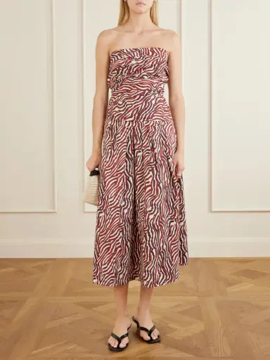 Proenza Schouler White Label Nessa Pleated Printed Cotton-blend Poplin Maxi Skirt | Thumbnail 2