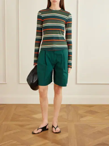 Proenza Schouler White Label Mae Striped Stretch-jersey T-shirt | Thumbnail 2