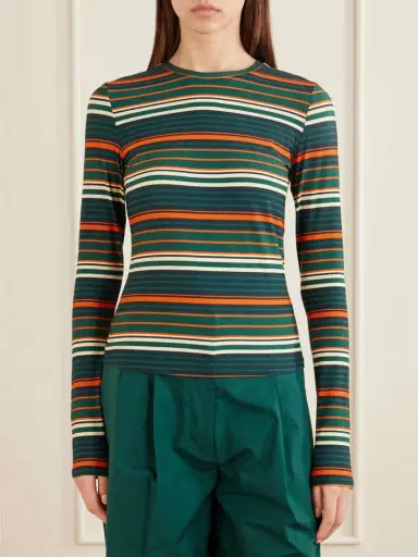 Proenza Schouler White Label Mae Striped Stretch-jersey T-shirt | Thumbnail 3