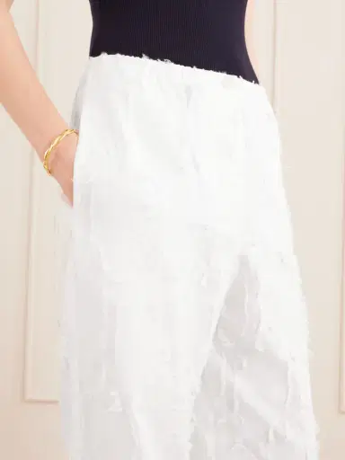 Proenza Schouler White Label Shilo Jacquard-knit Cotton-blend Straight-leg Pants | Thumbnail 4 Proenza Schouler White Label Shilo Jacquard-knit Cotton-blend Straight-leg Pants | Thumbnail 4
