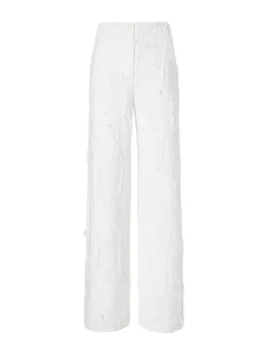 Proenza Schouler White Label Shilo Jacquard-knit Cotton-blend Straight-leg Pants | Thumbnail 1 Proenza Schouler White Label Shilo Jacquard-knit Cotton-blend Straight-leg Pants | Thumbnail 1