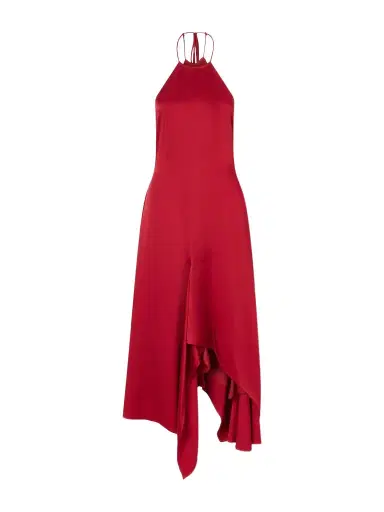 Victoria Beckham Satin Halterneck Midi Dress | Thumbnail 1 Victoria Beckham Satin Halterneck Midi Dress | Thumbnail 1