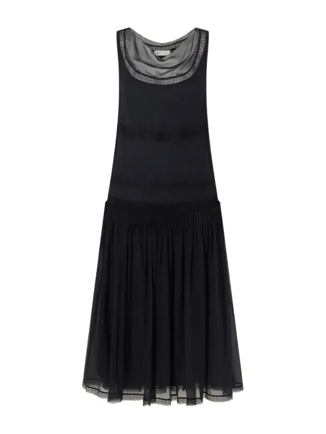 Tory Burch Pleated Lace-trimmed Silk-georgette Midi Dress