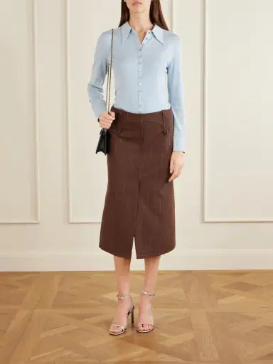 Tory Burch Silk-blend Polo Shirt | Thumbnail 2 Tory Burch Silk-blend Polo Shirt | Thumbnail 2