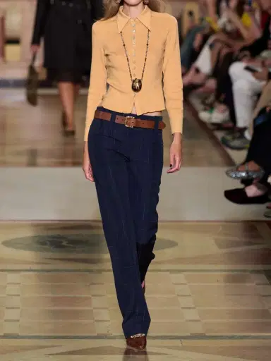 Tory Burch Silk-blend Polo Shirt | Thumbnail 6 Tory Burch Silk-blend Polo Shirt | Thumbnail 6