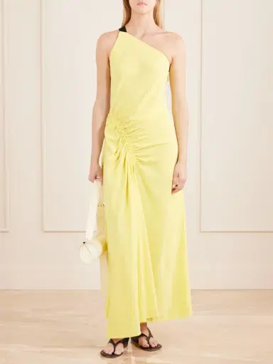 Proenza Schouler Sirena One-shoulder Gathered Crepe Maxi Dress | Thumbnail 2