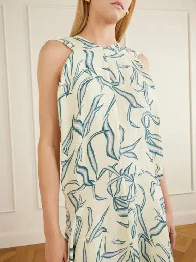 Proenza Schouler Sybella Printed Linen And Silk-blend Maxi Dress | Thumbnail 4 Proenza Schouler Sybella Printed Linen And Silk-blend Maxi Dress | Thumbnail 4