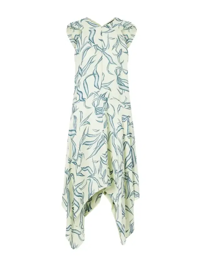 Proenza Schouler Sybella Printed Linen And Silk-blend Maxi Dress