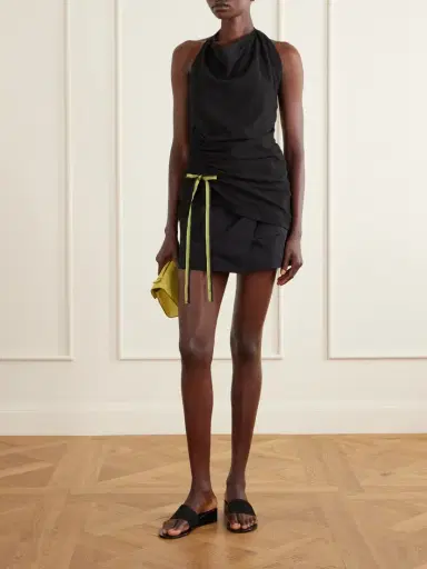Proenza Schouler Melia Ruched Crepe Halterneck Top | Thumbnail 2 Proenza Schouler Melia Ruched Crepe Halterneck Top | Thumbnail 2