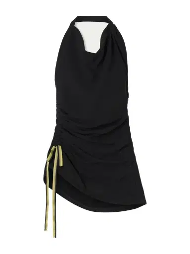 Proenza Schouler Melia Ruched Crepe Halterneck Top | Thumbnail 1 Proenza Schouler Melia Ruched Crepe Halterneck Top | Thumbnail 1