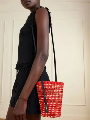 Loewe + Paula's Ibiza Braid Leather-trimmed Raffia Shoulder Bag | Thumbnail 2 Loewe + Paula's Ibiza Braid Leather-trimmed Raffia Shoulder Bag | Thumbnail 2