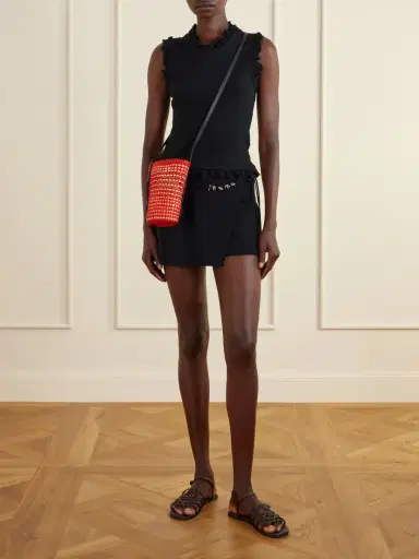 Loewe + Paula's Ibiza Braid Leather-trimmed Raffia Shoulder Bag | Thumbnail 3 Loewe + Paula's Ibiza Braid Leather-trimmed Raffia Shoulder Bag | Thumbnail 3