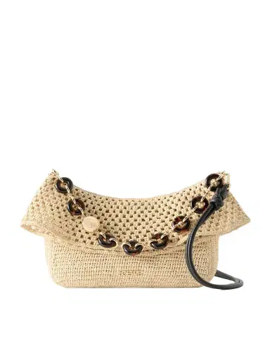 Loewe + Paula's Ibiza Ola Medium Embellished Raffia Shoulder Bag | Thumbnail 1 Loewe + Paula's Ibiza Ola Medium Embellished Raffia Shoulder Bag | Thumbnail 1