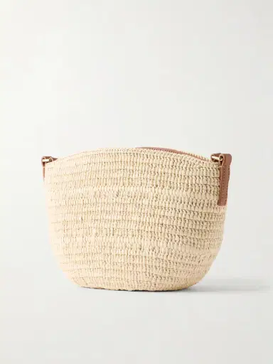 Loewe + Paula's Ibiza Eclipse Leather-trimmed Raffia Shoulder Bag | Thumbnail 4 Loewe + Paula's Ibiza Eclipse Leather-trimmed Raffia Shoulder Bag | Thumbnail 4