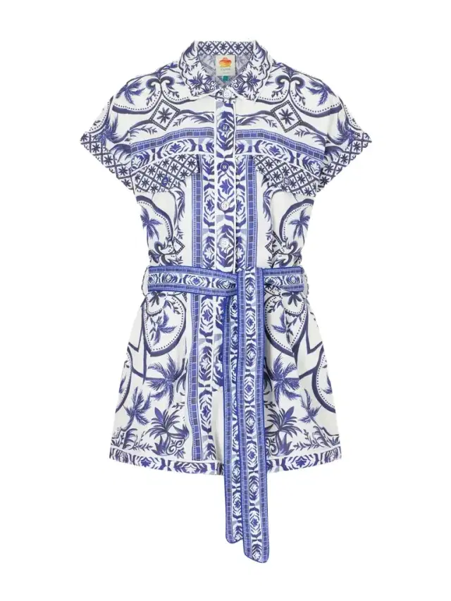 Wonderful City Printed Linen Jumpsuit
