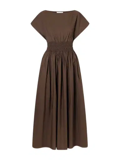 Matteau Shirred Organic Cotton-poplin Maxi Dress | Thumbnail 1 Matteau Shirred Organic Cotton-poplin Maxi Dress | Thumbnail 1