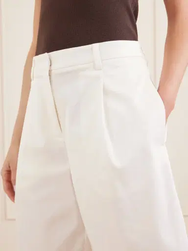 Matteau Pleated Organic Cotton-blend Twill Shorts | Thumbnail 5 Matteau Pleated Organic Cotton-blend Twill Shorts | Thumbnail 5