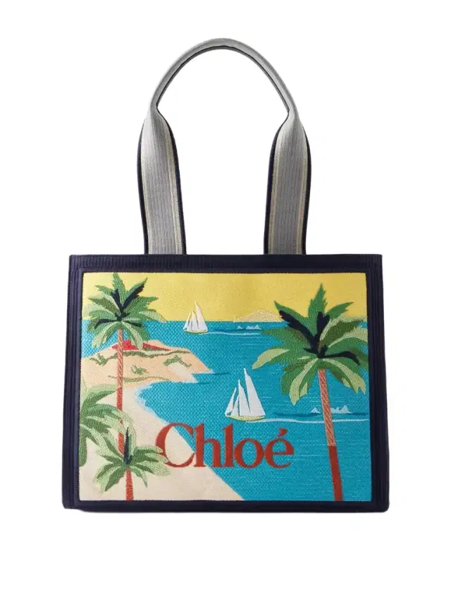 Chloé Printed Leather-trimmed Canvas Shoulder Bag