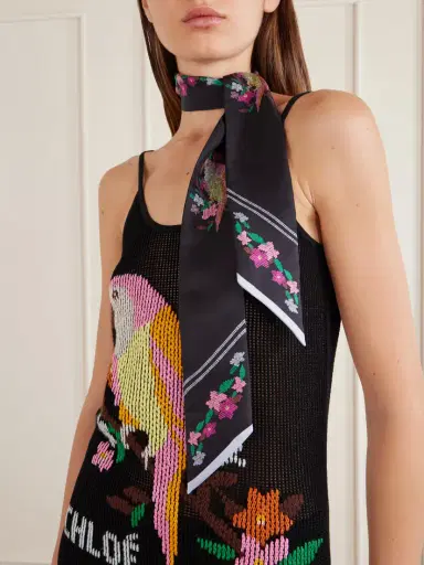 Chloé Printed Silk Scarf | Thumbnail 3