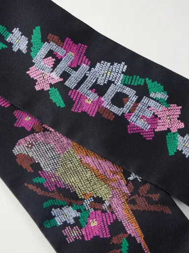 Chloé Printed Silk Scarf | Thumbnail 4
