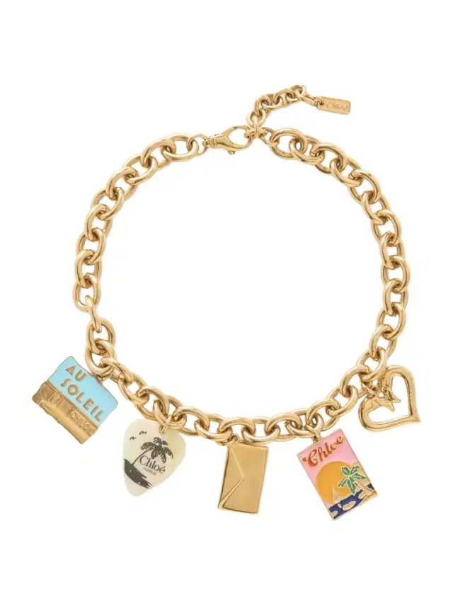 Chloé Gold-tone Enamel Necklace