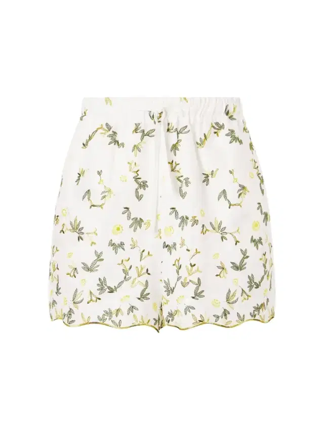 Cristiano Marcheli Elena Floral-embroidered Linen Drawstring Shorts