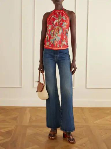 Etro Printed Silk-satin Halterneck Top | Thumbnail 2 Etro Printed Silk-satin Halterneck Top | Thumbnail 2