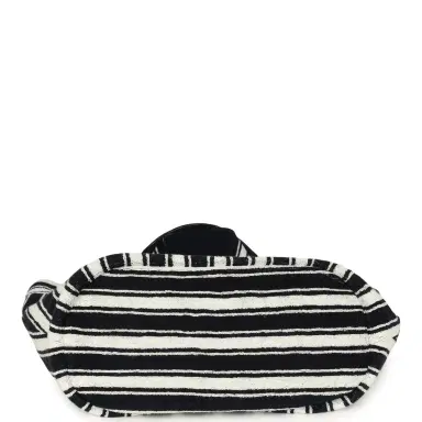 Chanel Chanel CC Striped Beach Tote Bag & Towel Set Navy Blue and White Terry Silver Hardware | Thumbnail 7 Chanel Chanel CC Striped Beach Tote Bag & Towel Set Navy Blue and White Terry Silver Hardware | Thumbnail 7
