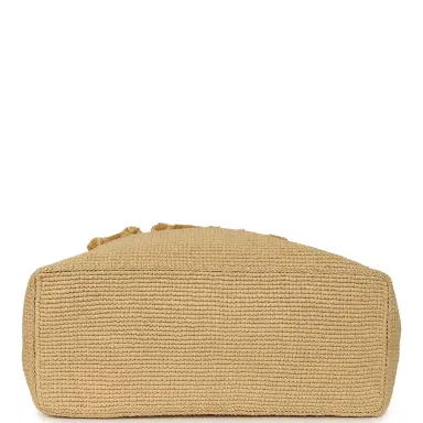 Chanel Chanel Coco Beach Maxi Shopping Tote Light Beige Raffia and Calfskin Gold Hardware | Thumbnail 6