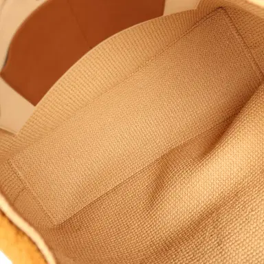 Chanel Chanel Coco Beach Maxi Shopping Tote Light Beige Raffia and Calfskin Gold Hardware | Thumbnail 7