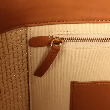 Chanel Chanel Coco Beach Maxi Shopping Tote Light Beige Raffia and Calfskin Gold Hardware | Thumbnail 10