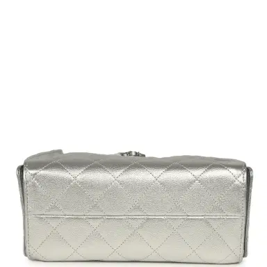 Chanel Chanel Mini 25 Hobo Bag Metallic Silver Caviar Silver Hardware | Thumbnail 6 Chanel Chanel Mini 25 Hobo Bag Metallic Silver Caviar Silver Hardware | Thumbnail 6