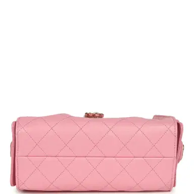 Chanel Chanel Mini 25 Hobo Bag Pink Caviar Antique Gold Hardware | Thumbnail 6