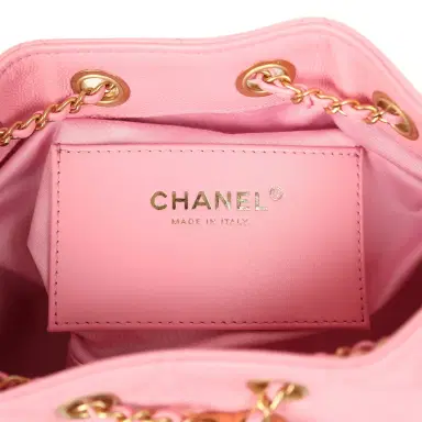 Chanel Chanel Mini 25 Hobo Bag Pink Caviar Antique Gold Hardware | Thumbnail 9