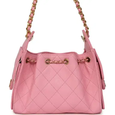Chanel Chanel Mini 25 Hobo Bag Pink Caviar Antique Gold Hardware | Thumbnail 4 Chanel Chanel Mini 25 Hobo Bag Pink Caviar Antique Gold Hardware | Thumbnail 4