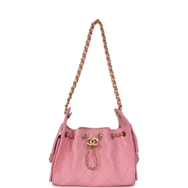 Chanel Chanel Mini 25 Hobo Bag Pink Caviar Antique Gold Hardware | Thumbnail 7 Chanel Chanel Mini 25 Hobo Bag Pink Caviar Antique Gold Hardware | Thumbnail 7