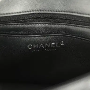 Chanel Chanel Mini Classic Rectangular Flap Bag So Black Iridescent Lambskin Black Hardware | Thumbnail 9
