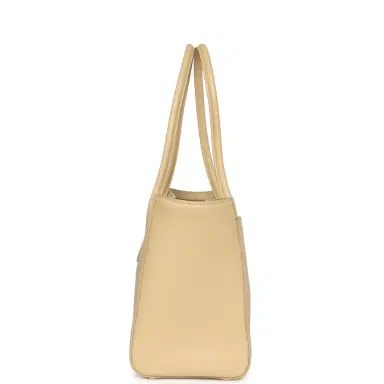 Chanel Chanel Small Cerf Shopping Bag Beige Calfskin Gold Hardware | Thumbnail 3 Chanel Chanel Small Cerf Shopping Bag Beige Calfskin Gold Hardware | Thumbnail 3